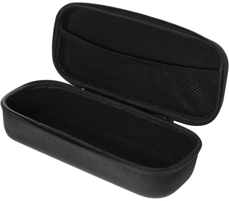 NIYANGLE EVA Protective Microphone Storage Pouch Portable Microphone Handbag with Large Capacity for Karaoke Mic and Charger – Black Carrying Case for Easy Storage and Travel