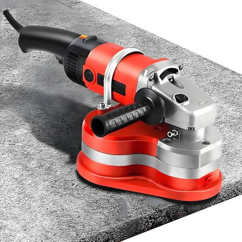 Drmoxin Electric Concrete Grinder, Concrete Polisher 3 Heads, 2800RPM 6-Speed Machine for Stone, Concrete Surface, Cement, Marble, Rock, Granite Standard