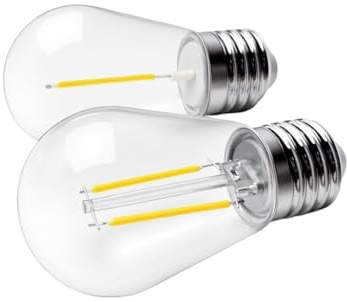 JrEam Lampadine Vintage E27 LED S14 3-5V 24V 110V 220V infrangibile Impermeabile 2700K Bianco Caldo(3-5V)