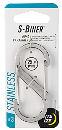 Nite Ize NI-SB1-2PK-11 Karabiner S-Biner Stahl GR 1, silber