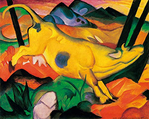 1art1 Franz Marc Poster Die Gelbe Kuh, 1911 Kunstdruck Bild 50x40 cm