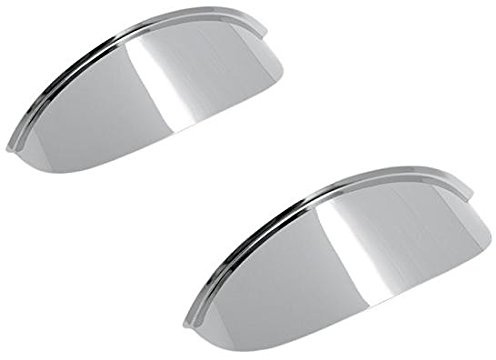 Plain Chrome Visors x 2 Peak for Motorcycle Spotlights - 4.5 (115mm)