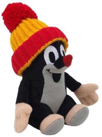 Trullala Plüsch Maulwurf 12 cm sitzend, Mütze rot - Die Sendung mit der Maus