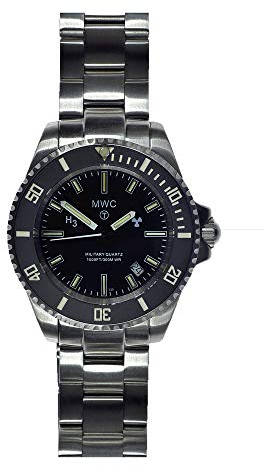 MWC Herren Uhr Swiss Quarz Analog Edelstahl Stoff SUQ/SL/SS/BB