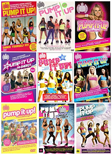 Ministry Of Sound Pump It Up Complete DVD Collection: Pump It Up! The Ultimate Dance Workout / Pump It Up 2010 / The Ultimate Workout - Pump It Up, Burn It, Lose It / Pump It Up - High Energy / Pump It Up - Aeroburn / Pump It Up - Dancemix / Pump It Up - The Ultimate Beach Body Workout / Pump It Up Move It, Lose It / Pump It Up Body Burn 2011 + Loose Weight, Feel Great & Get Fit the Fun Way with Biggest Dance Hits and Learn the Hottest Moves