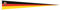 U24 Langwimpel Rheinland - Pfalz Fahne Flagge Wimpel 150 x 40 cm Premiumqualität