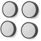 ZACK 30769 MONOR Magnete, Set/4, Edelstahl matt