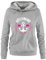 Comedy Shirts - Küstenkind Anker - Damen Hoodie - Grau/Weiss-Pink Gr. M