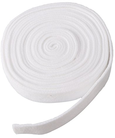 OULII Filzband Bastelfilz für DIY Handwerk Patchwork Weihnachten Hochzeit Dekoration Basteln 3cm x 500cm (Weiß)