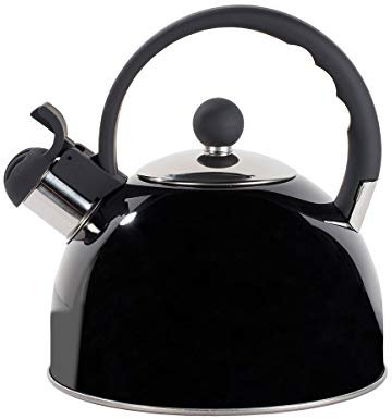 Oroley - Bollitore a Fischio Whiz | per Acqua, Latte o Caffè | di Acciaio Inossidabile | Nero | 250ml