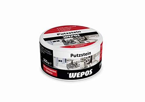 Wepos Putzstein | reinigt, poliert und pflegt | mit Schwamm | Abperleffekt | Zitrusduft |