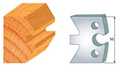 Leman - Jeu de 2 fers profilés acier Ht. 50 mm N°307 Madrier simple femelle languette 10 mm - 855.307 - Leman