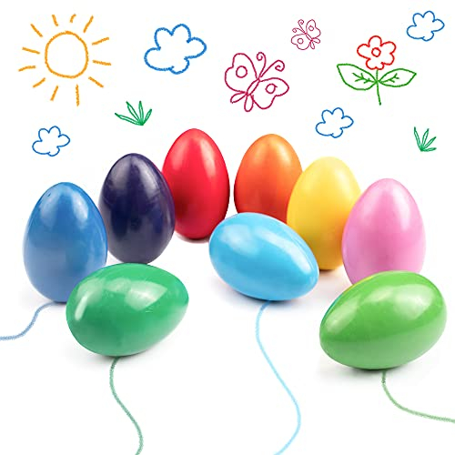 Ventvinal Kleinkinder wachsmalstifte, 9 Farben Eiförmige Farbstifte Zeichenstift für Kleinkinder und Kinder, Montessori Spielzeug das Perfekte Ostern Geschenke für Kinder