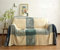 ele ELEOPTION Chenille Überwurf Decke, Jacquard Quasten Überwurf Decke Sofa Stuhl Bezug Dekorative für Bett Couch, Sessel, Folk Tribal Muster (Beige, 220 x 250 cm)