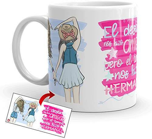 Kembilove Taza de Desayuno para Amigos – Taza de Amigo Ideal para Regalar Amigo Invisible, Cumpleaños – Taza de Cerámica