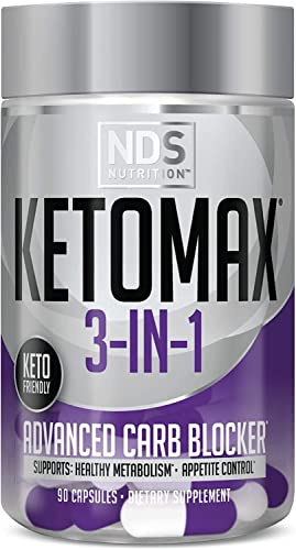 Keto-Max NDS Nutrition Advanced 3-in-1 Carb Blocker - 90 Capsules