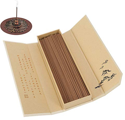 180 Stück/Packung Orientalischer Buddha Buddhistisches Natur Räucherstäbchen + Fall Sandelholz Heilung Rein Belebend Energisierender erhebender natürlicher Raumduft(Australian