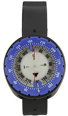 Nunafey Diving Wrist Compass, Underwater Luminous Diving Wrist Compass Lightweight Compass Bracelet Waterproof Compass for Hiking/Diving/Snorkeling/Camping(Blue)