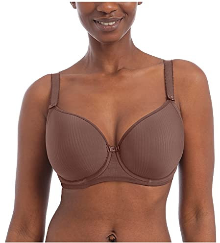Freya Women's Idol Underwire Molded T-Shirt Bra, Coffee Roast, 34DD