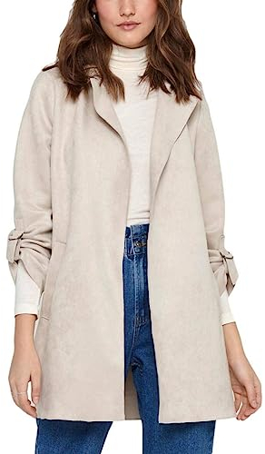 ONLY ONLJOLINE Faux Suede Coat CC Otw Cappotto, Pumice Stone, L Donna
