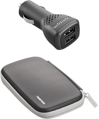 TomTom Dual Car Charger (2.4A per port) & 6 Protective Case