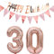 Palloncini 30 Anni Decorazione Donne Rosegold + Ghirlanda Buon Compleanno + Catena 40 Numeri Palloncino - Compleanno Deco (30)