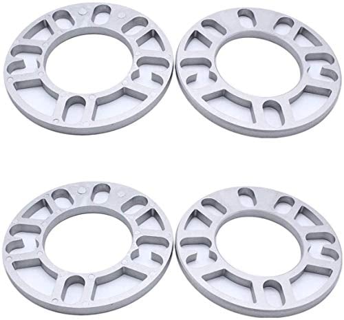 TAKPART 4x 10mm Universal Spurverbreiterungen Radabstandshalter 4&5 Löcher Unterlegscheiben Aluminum