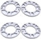 TAKPART 4x 10mm Universal Spurverbreiterungen Radabstandshalter 4&5 Löcher Unterlegscheiben Aluminum