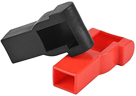 iSpchen 2 Stück Batteriepolabdeckung Auto Batterie Terminal Abdeckungen Autobatterie Polabdeckung Isolierung Schutzkappe Batterieklemmen Positive und Negative Rot & Schwarz Batterie Klemmenabdeckung