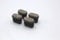 4 Fußstopfen Stuhlgleiter Bodenschoner ovale Rohre mit Filz, Kunststoff, Schwarz (30 x 15 mm)