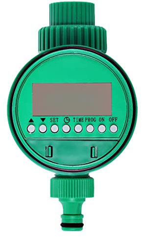 B/A riego - riego Digital automático - Agua con Pantalla LCD programable - Controlador válvula soljardín para Exteriores, Jardines