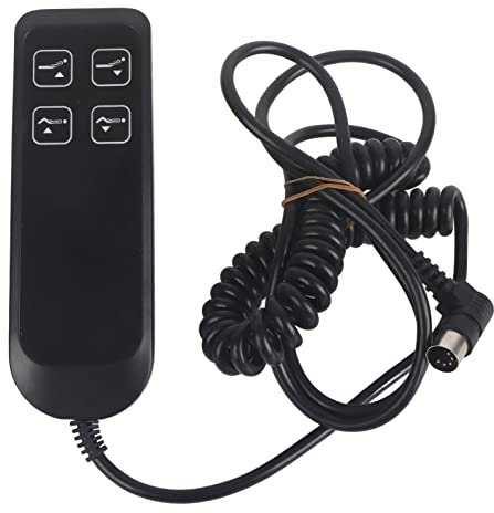 SEAFRONT IP66 Electric Power Recliner Switch 4 Tasten Fernbedienung 5-polig Afstandsbediening für Fernsehsessel Hubsessel Elektrisches Sofa Bed, Schwarzes ABS