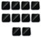 Sharplace 10pcs Rangement pour Ongles, Nail Storage Boxes Holder 7,5 cm Compact Ensemble de Boîtes Transparentes pour Faux Ongles Artificial Nail, noir