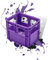 Batterie Bier Kasten Batteriekasten Batteriekiste Batteriebox Aufbewahrungsbox Minikiste Minibox für Aufbewahrung von Batterien AA, AAA, 9V, Leerkiste - 3D gedruckt (Leer, Lila)