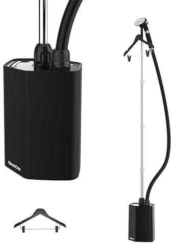 SteamOne Daily Vertikaler Dampfglätter Schwarz 1800W - 1,8L | Vertikaler Steamer, 1800W, Tank 1,8L, 45min Laufzeit, Einsatzbereit in 60s, Anti-Kalk-System, Kompakt, EUHG100B