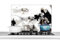 KitchenYeah© Pannelli Paraschizzi x Cucina Lastra in Alluminio 90x60 cm Alzatina Paraspruzzi Pannello per Cucine Pittura - Bianco e Nero - Arte