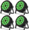 Ukfog 4PCS 200W 18 LED Par Scheinwerfer 8CH Par LED Licht RGBW+DMX Strobe Sound Aktiv Modus LED Bühnenlichter Strahler Discolicht Partylicht für Hochzeit/Partys/Kirche/Club/DJ-Live-Show