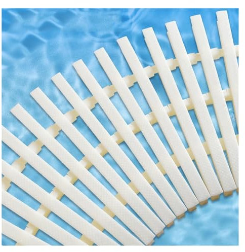 Piscina Rejilla De Desbordamiento De Drenaje, Antideslizante Baño Camino Rejilla De Canalón, Empalmable Ducha Parrilla De Drenaje, Rejilla De Cubierta Cubierta De Drenaje ( Color : White , Size : 25x1