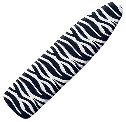 Suhoaziia Zebra Print Ironing Board Cover and Pad Extra Thick Padding 15x54 Inch Fits Standard Boards, Pads Resist Scorching and Staining, Elastic Edge Covers Fasteners