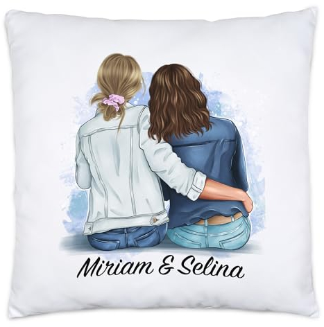 Kiddle-Design Beste Freundin Kissen Personalisiert Geschenk Freundinnen Schwester Mutter Freundschaft BFF Best Friends Geburtstag Weihnachten