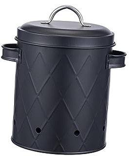 Potato Onion Garlic Pot Ventilated Metal Box Vegetable Storage Tin Food Container Bucket for Picnic Outdoor Slow Cooking C, Black B, Multi