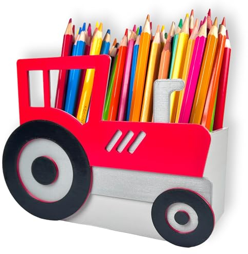KAJAWIS Schreibtisch Organizer TRAKTOR 3D Stiftehalter Auto Federmappe