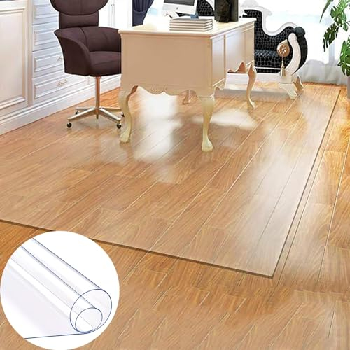 Büro-Schreibtischstuhl Matte Für Hartholzböden, 1,5 Mm Dicke Kunststoff-Bodenschutzmatte, 60 X 90 Cm, 150 X 120 Cm, 230 X 140 Cm, 250 X 160 Cm, Transparente Schutzunterlage ( Color : 1.5mm Thick , Siz
