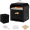 KOMFOTTEU Horno de Pizza 4 en 1, Horno de Leña hasta 300 ºC, Horno Desmontable con Piedra de Pizza, Pala, Parrilla de Barbacoa, Cubierta Impermeable, para Exterior, Camping, Fiestas