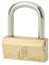 FTH - Cadenas de sécurité lourd à clé, corps en laiton monobloc et anse en acier cémenté, ouverture latérale, base de 65mm, 3 clés crantées en laiton