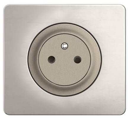 LEGRAND - Prise Electrique Murale avec Terre Céliane Surface Confort - Prise Affleurante avec Socle Rétractable - Titanium - A compléter avec une plaque