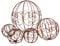 Goldbach Metallkugeln 5er Set 24/15 / 10cm Gartenkugeln rostfarben Ornament Kugel Rost Dekokugel Eisen