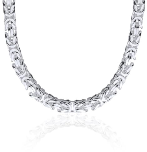 925er Silber Königskette Herren von JEWLIX 8 mm, vierkant
