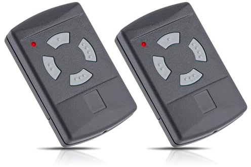 AKVF Lot de 2 Telecommande pour Hörmann 40,685MHz Boutons Gris Compatible avec Hormann HSM4-40 HSE2-40 HS4-40 HSE4-40 Télécommande Porte de Garage