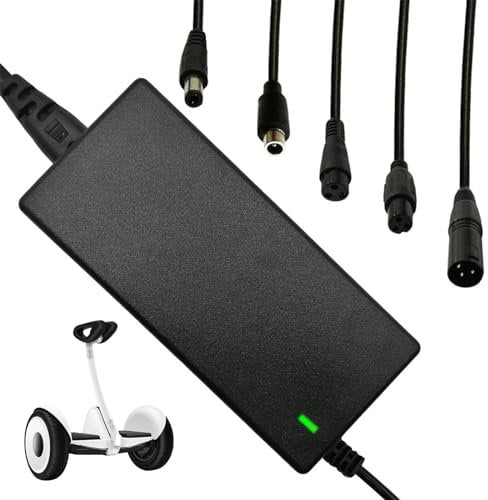 COWANIEE Pure Electric Scooter Charger, 42V 2A Li-Ion Battery Electric Bike Charger for M365